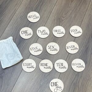Wooden Milestone Discs Set